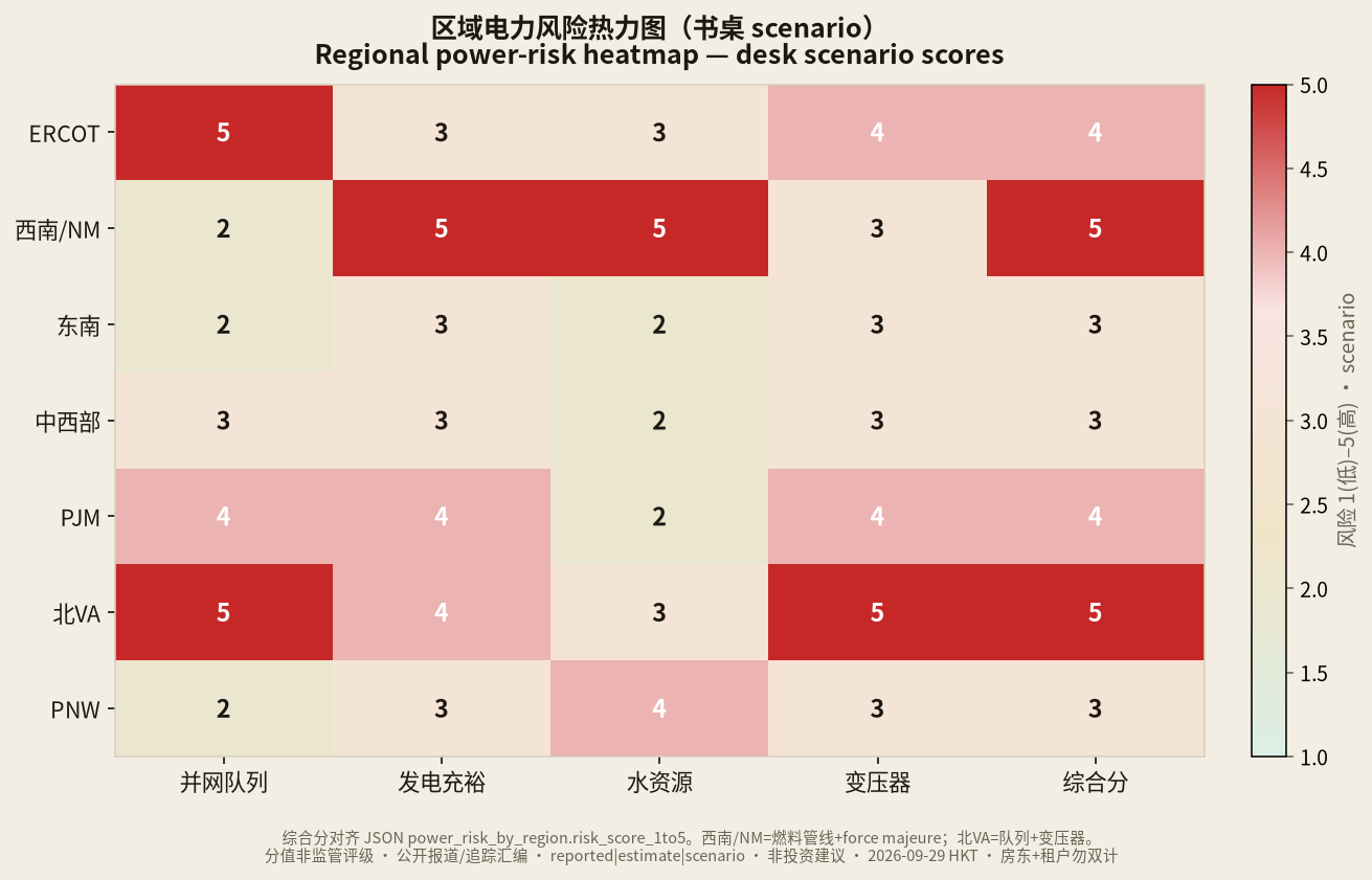 区域电力风险热力图